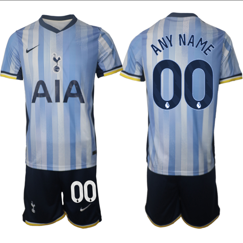 Men 2024-2025 Club Tottenham away Blue Customized Soccer Jersey